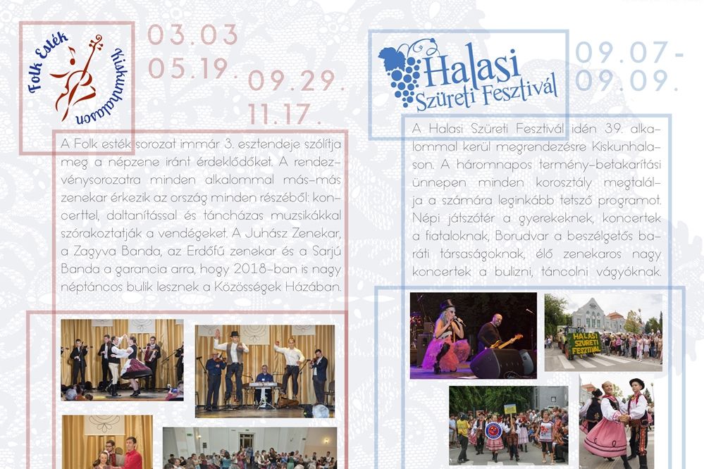 Megjelent az éves programfüzet