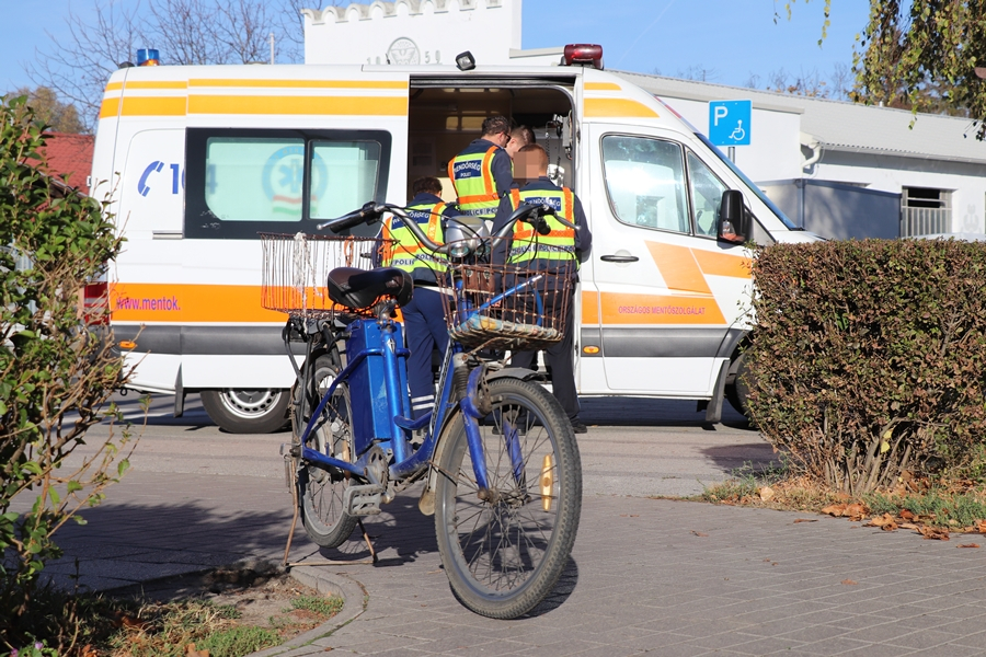 Kerékpáros baleset a piacnál