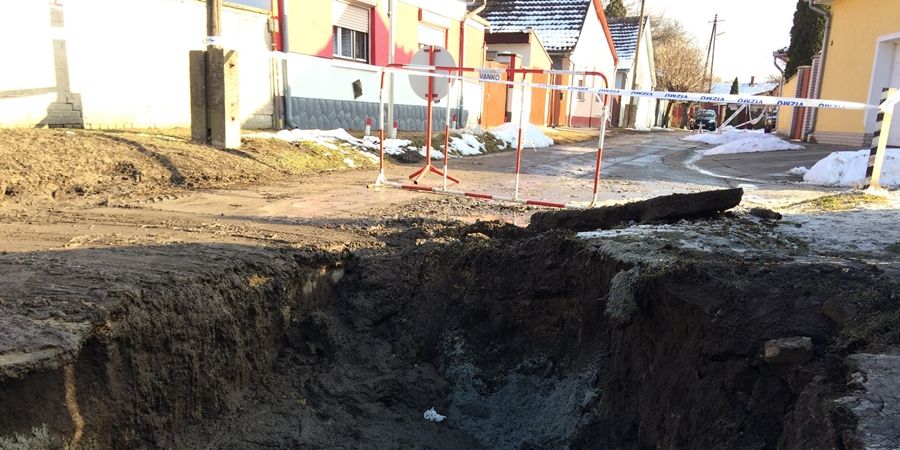 Csőtörés a Vadász utcában