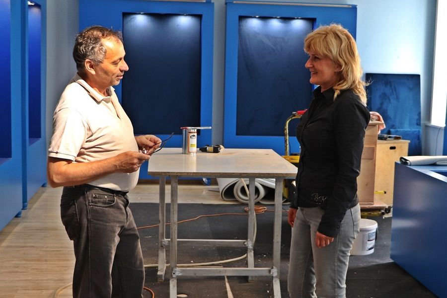 A kiállítótér kialakításán dolgoznak a Csipkeházban