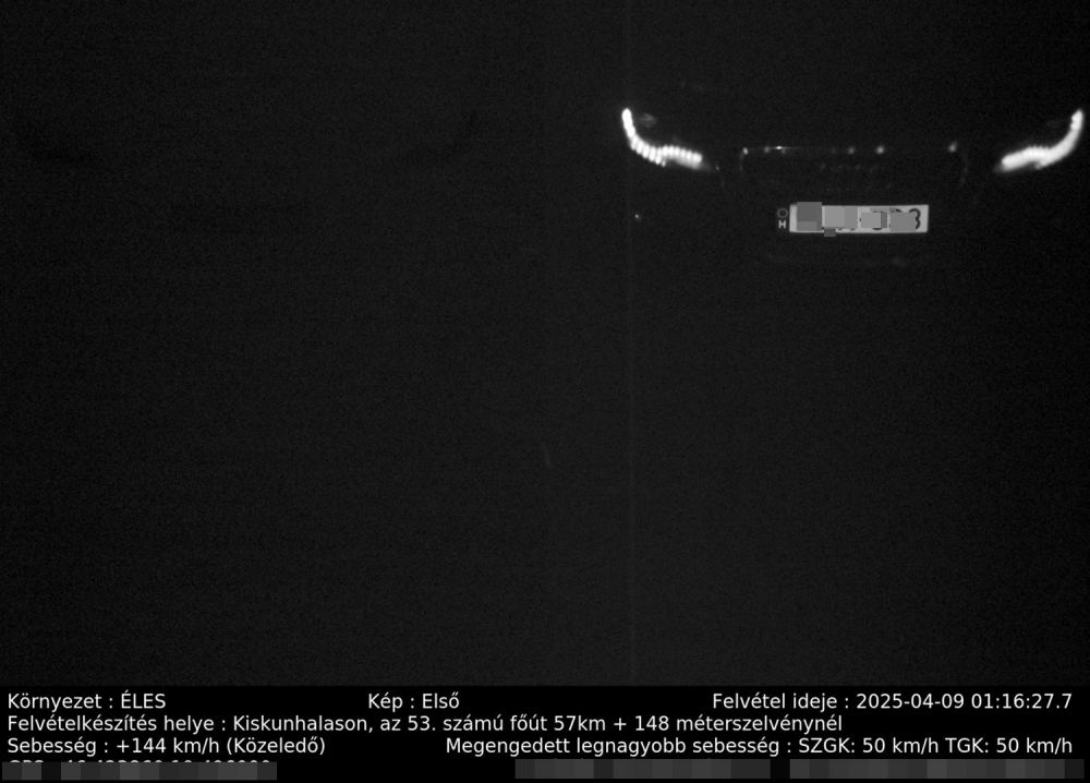 144-gyel Halas belterületén: 468 ezer a bírság