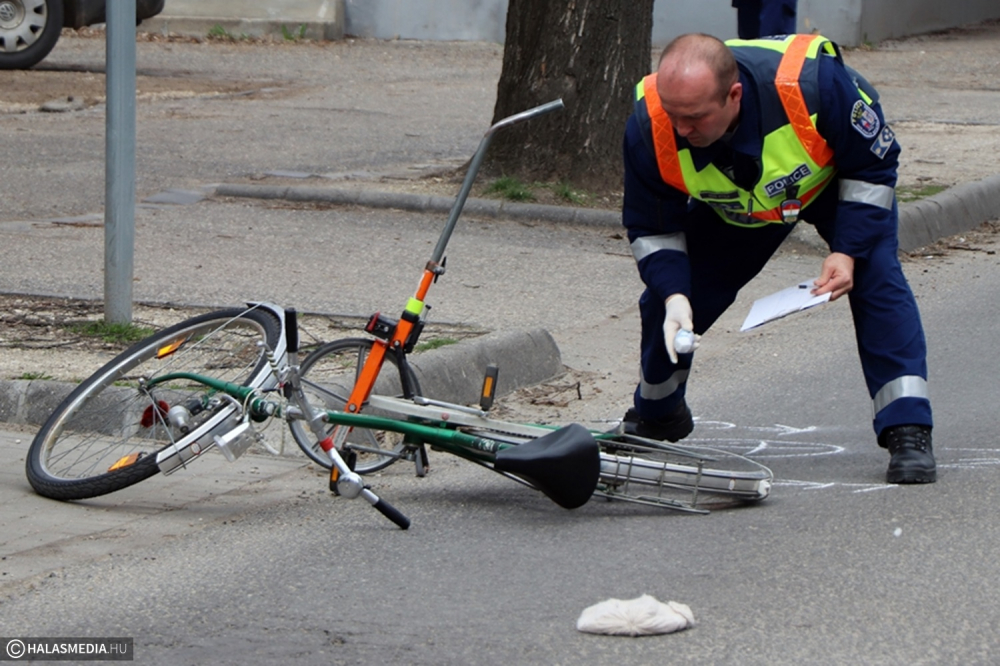 Fejsérüléssel került kórházba az elsodort kerékpáros (galéria)