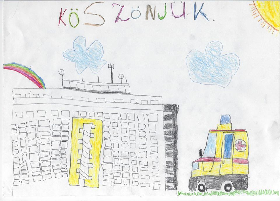 Megható üzenet, segítség az ovisoktól a kórháziaknak és a mentőknek