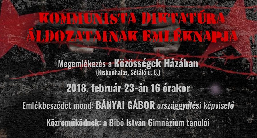 Kommunista diktatúrák áldozatainak emléknapja 2018