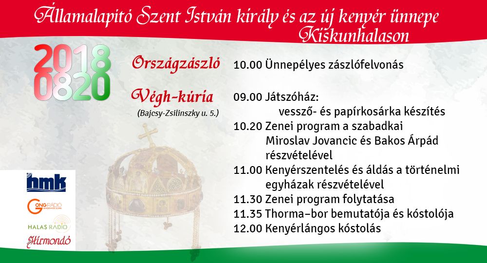 Augusztus 20-i ünnepi rendezvények 2018