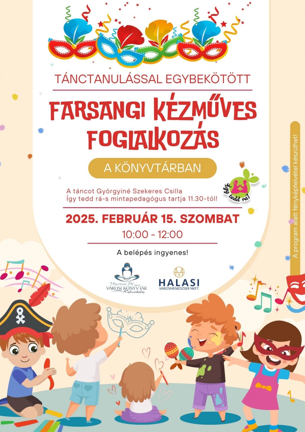 Farsangi kézműves foglalkozás 2025