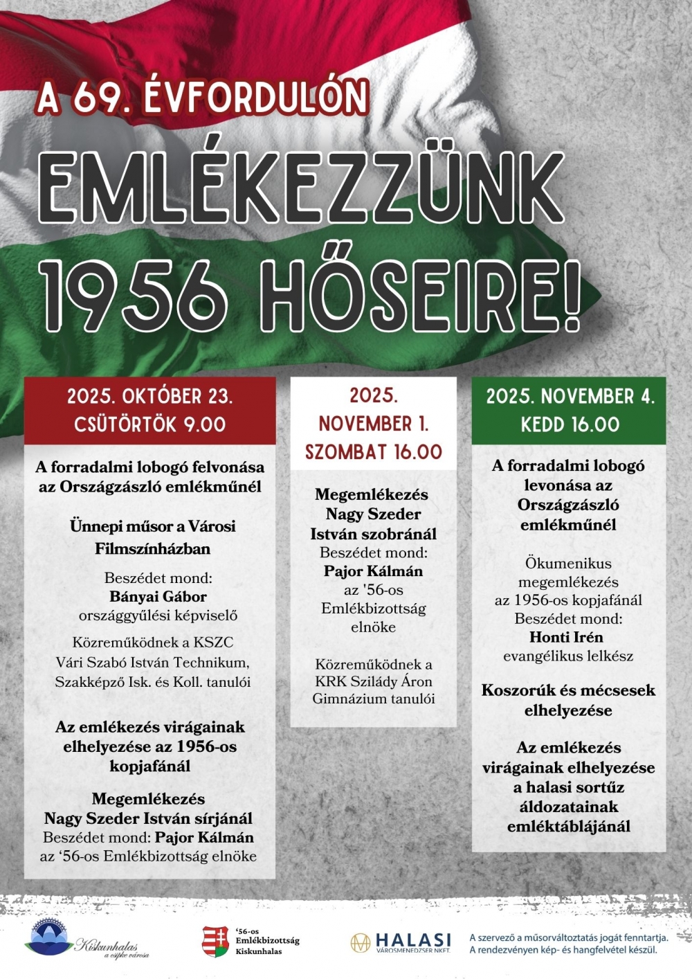 A 69. évfordulón emlékezzünk 1956 hőseire