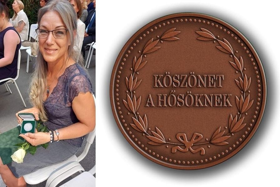 Köszönet a hősöknek díjat kapott dr. Kósa Éva 