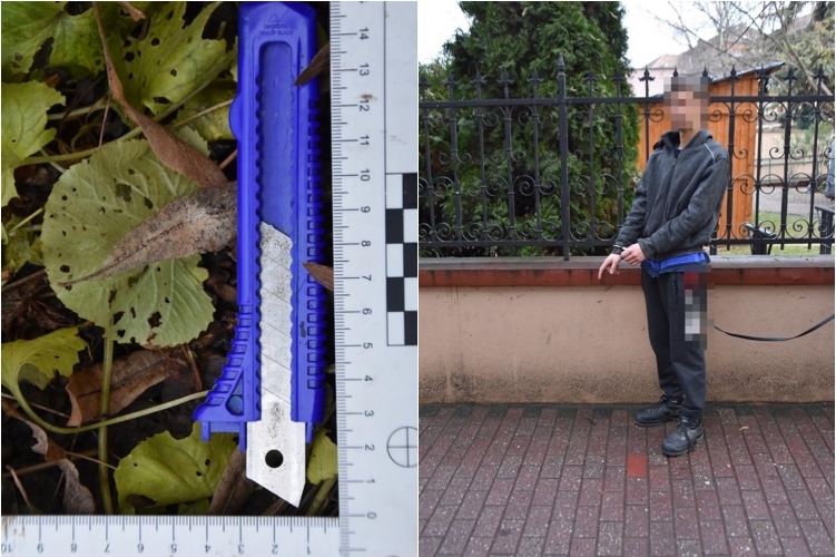 Tapétavágóval fenyegetőzött a halasi rabló