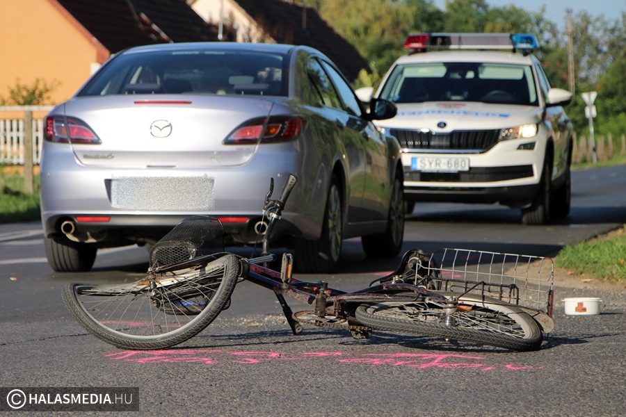 Kerékpáros baleset az Átlós és a Szabadkai út kereszteződésében (galéria)