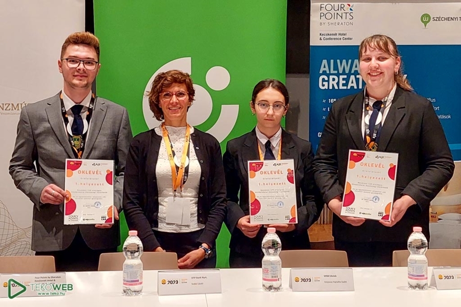 (►) Tekós első hely a Neumann János Egyetem országos versenyén