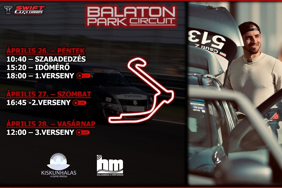 Csuti Zoltán a Balaton Park Circuit mezőnyében versenyez