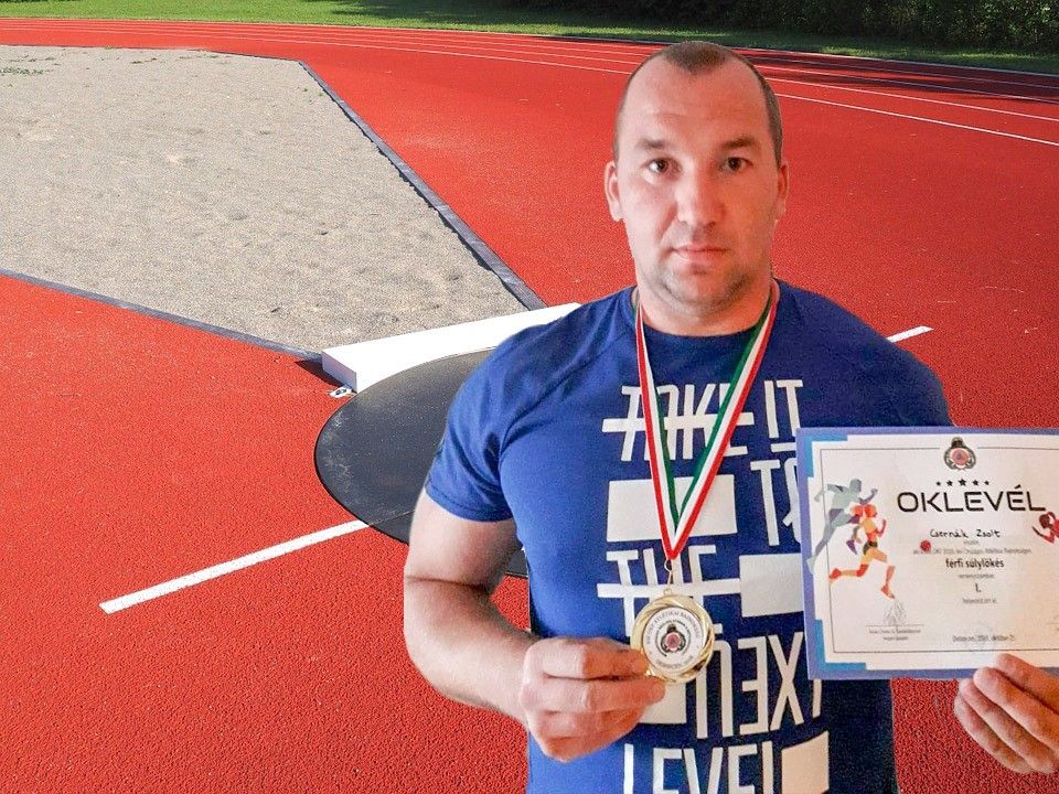 Csernák Zsolt aranyérmes súlylökésben