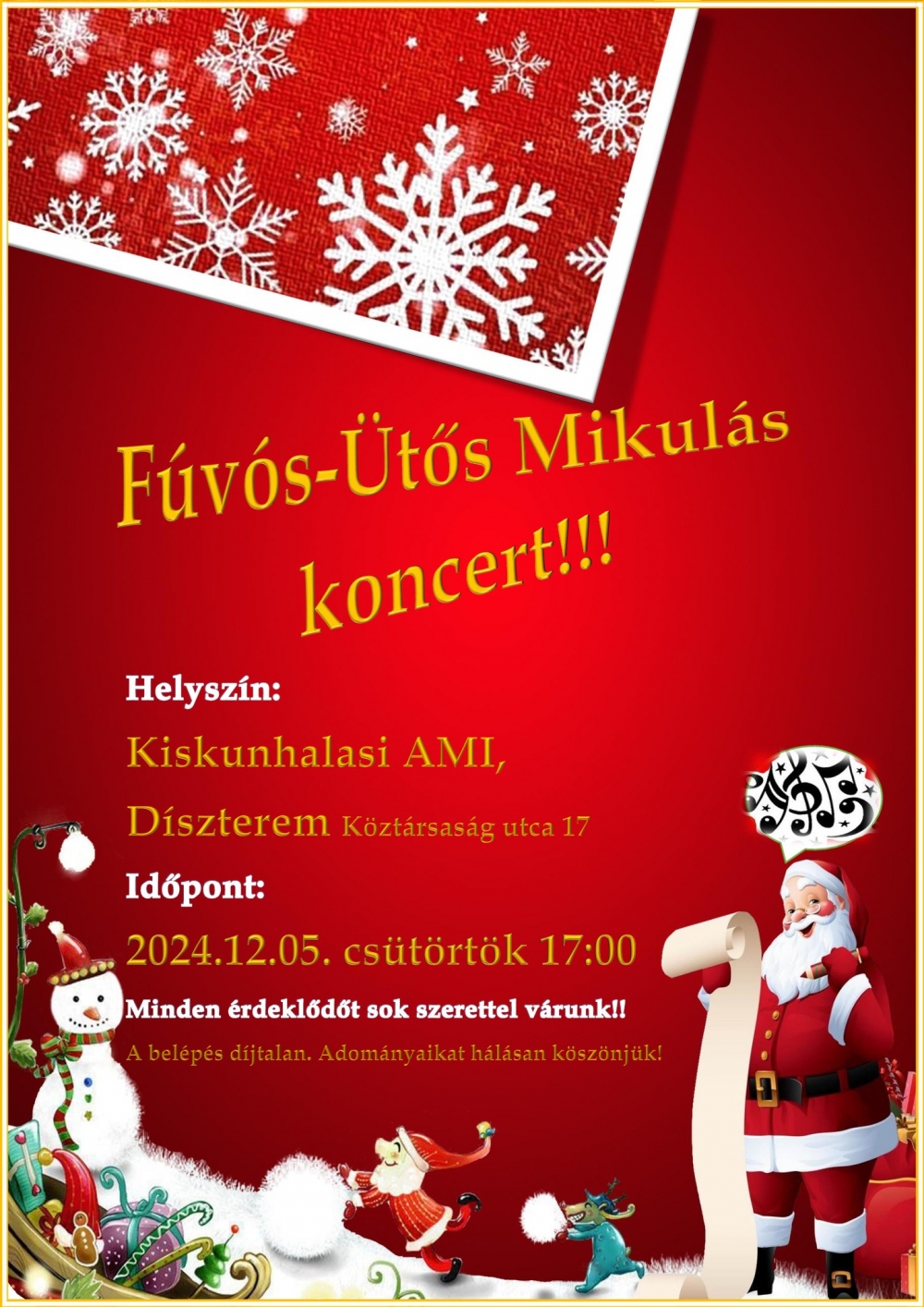 Fúvós - Ütős Mikulás koncert