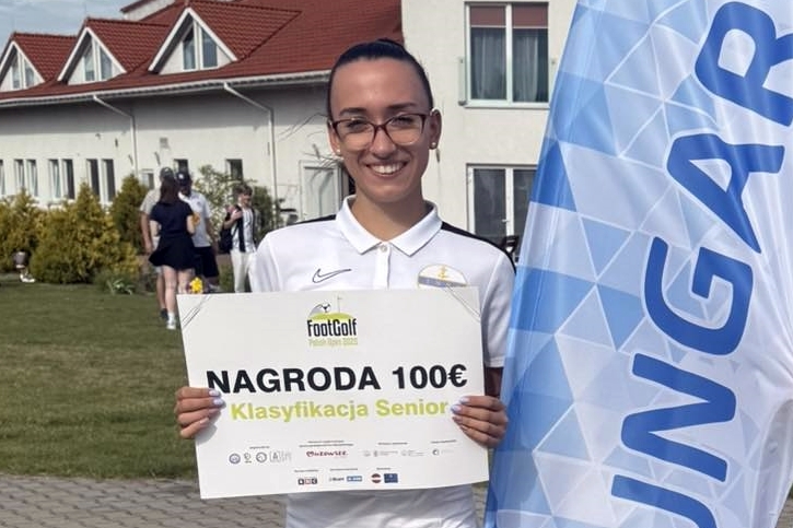 Gábor Barbara élete első magyar bajnoki bronzérme footgolfban
