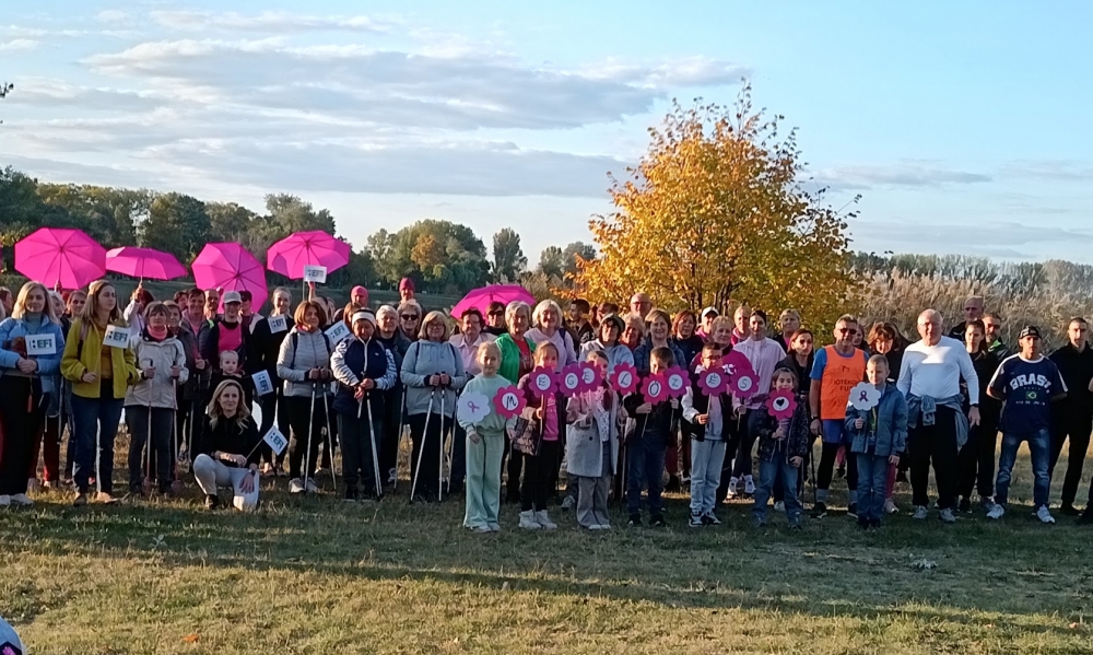 Pink októberi Sóstó kerülés a mellrák elleni küzdelem jegyében