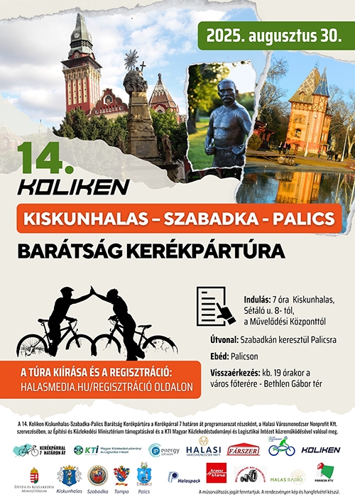 14. Koliken Kiskunhalas- Szabadka-Palics barátság kerékpártúra