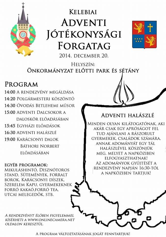 Adventi Jótékonysági Forgatag Kelebián