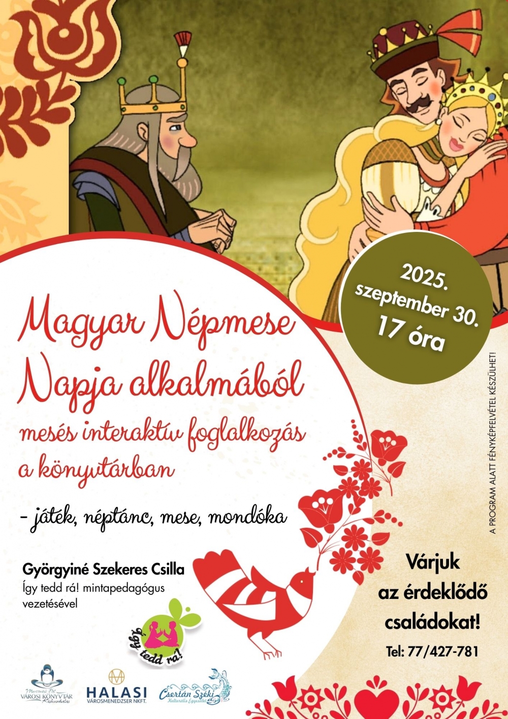 Mesés interaktív foglalkozás a könyvtárban