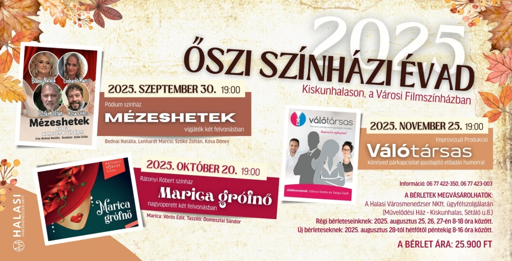 Őszi színházi évad humoros darabokkal, Marica grófnővel