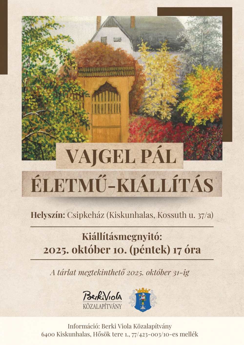 Vajgel Pál életmű-kiállítás