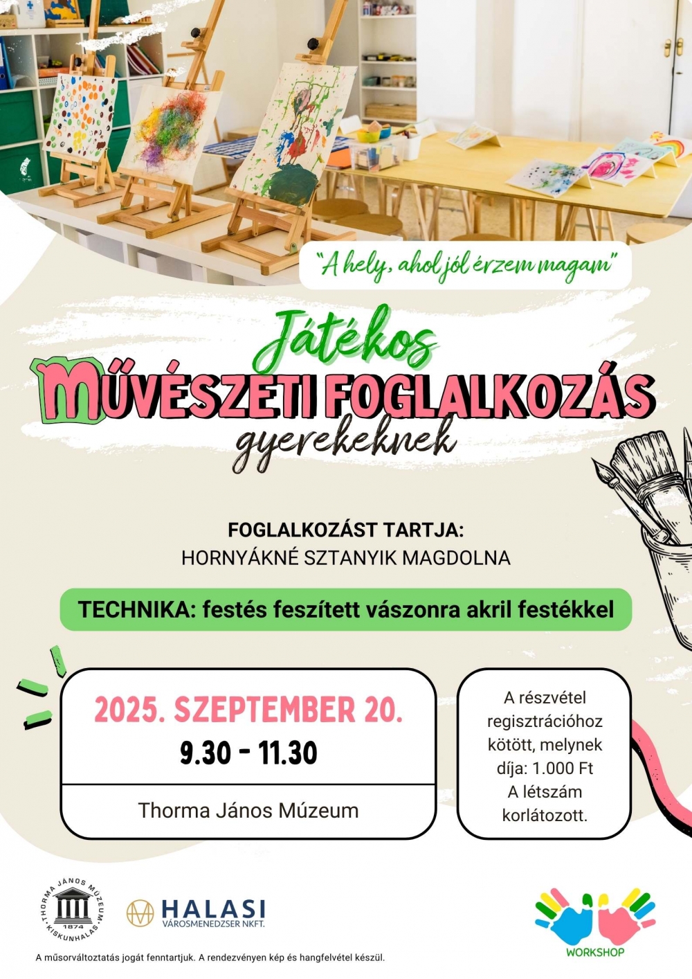 Játékos művészeti foglalkozás gyermekeknek 1.