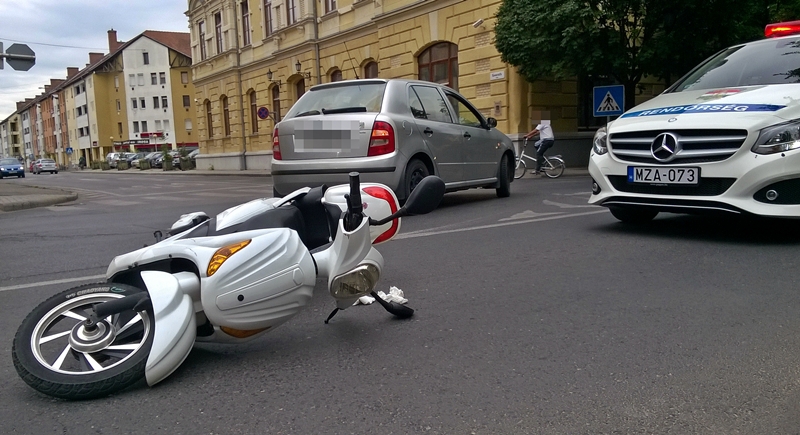 Megsérült a kerékpáros