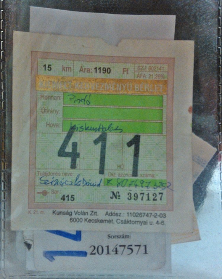 Bérlet várja tulajdonosát