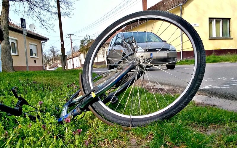 Kerékpáros baleset a Felsővárosban