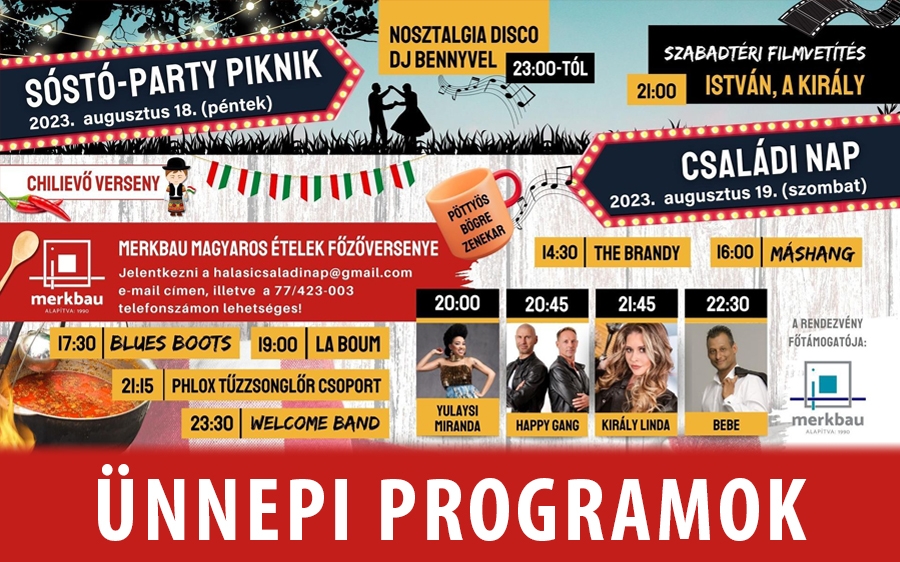 Családi, szabadidős és sportprogramok az ünnepi hétvégén