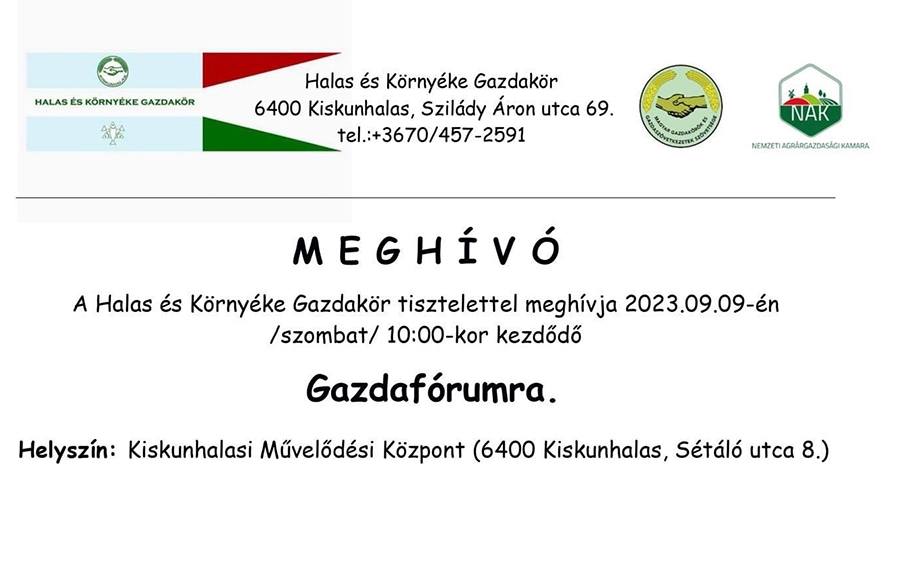 Szombaton gazdafórum a Közösségek Házában