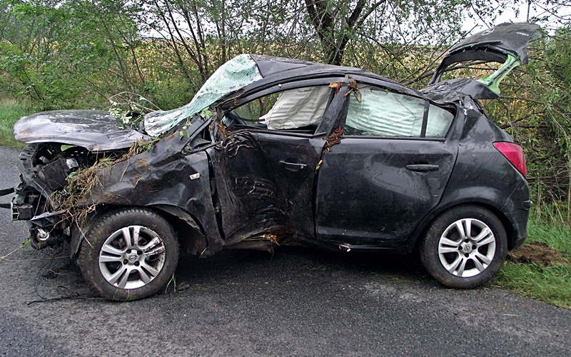 Kettétört egy akácfát az Opel