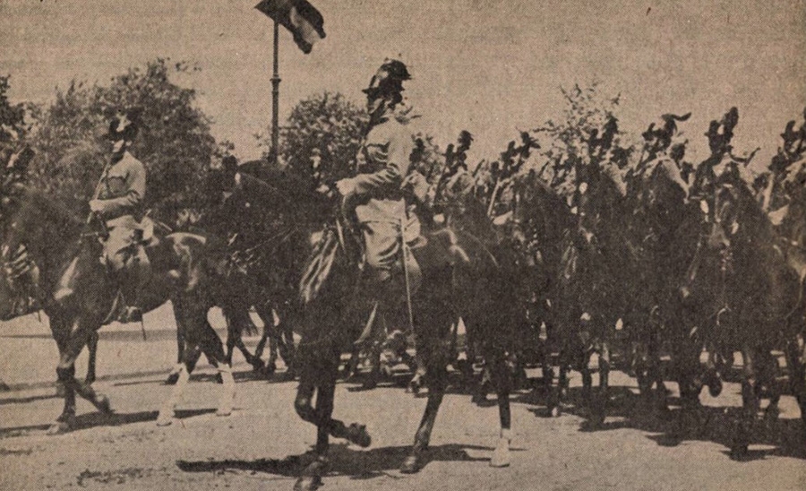 Előadás a kiskunhalasi csendőr lovastanosztályról