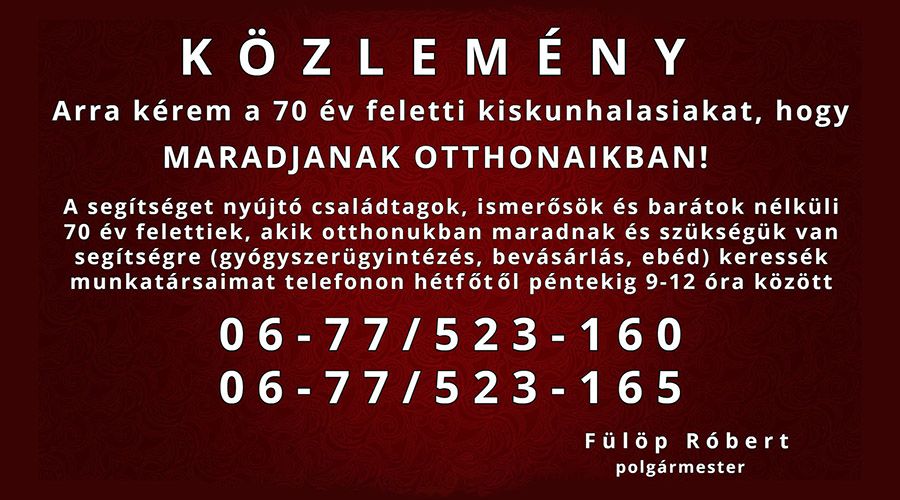 Segítséget nyújtanak a halasi időseknek