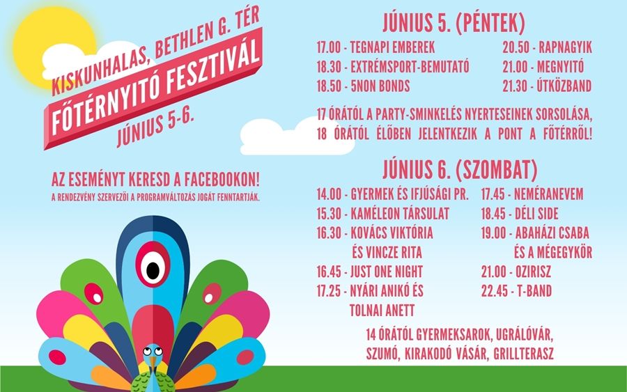 Főtérnyitó Fesztivál - itt vannak a részletek