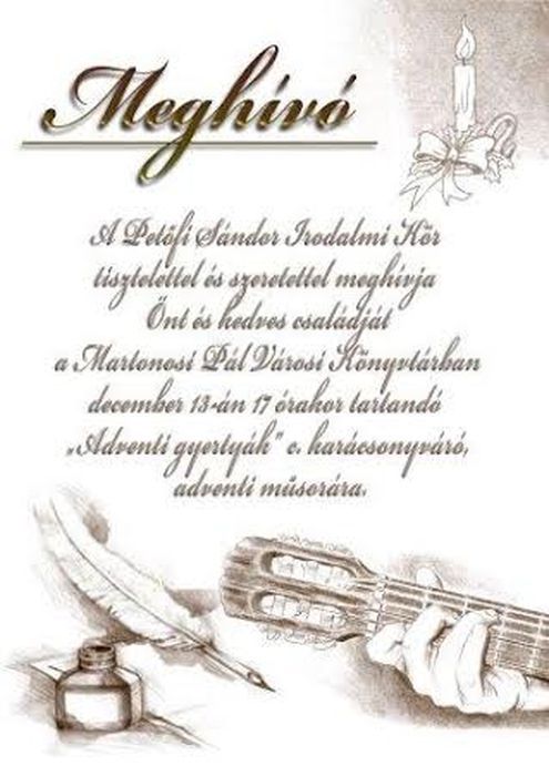 Adventi gyertyák a könyvtárban