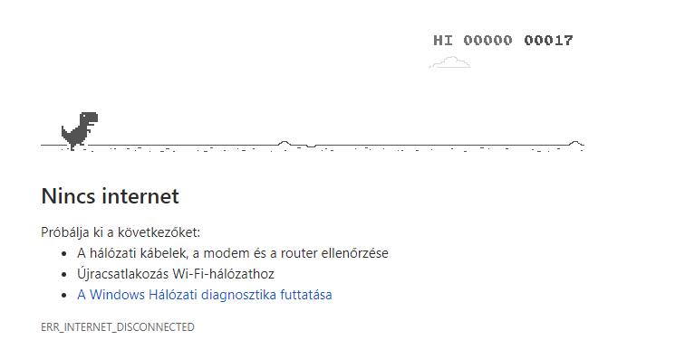 Hálózati hiba miatt szünetel a netszolgáltatás