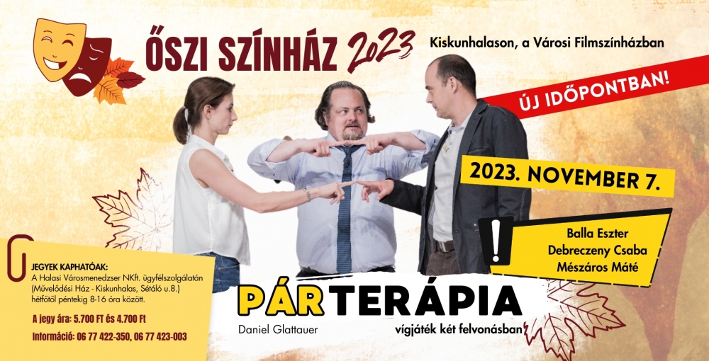 Őszi Felnőtt színházi évad - Párterápia