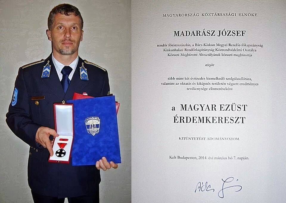 Érdemkeresztet kapott a körzeti megbízott