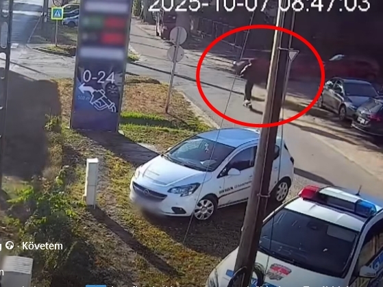 (►) Rémisztő rolleres baleset – autónak csapódott a vélhetően bódult fiatal