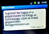 SMS a Belügyminisztériumtól