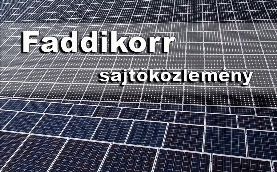 Faddikorr sajtóközlemény