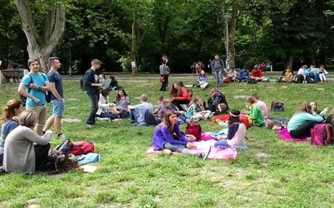 A szabad ég alatt matekoztak