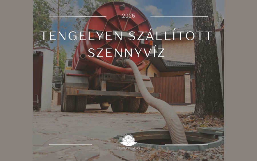 Tájékoztatás nem közművel összegyűjtött háztartási szennyvíz begyűjtéséréről