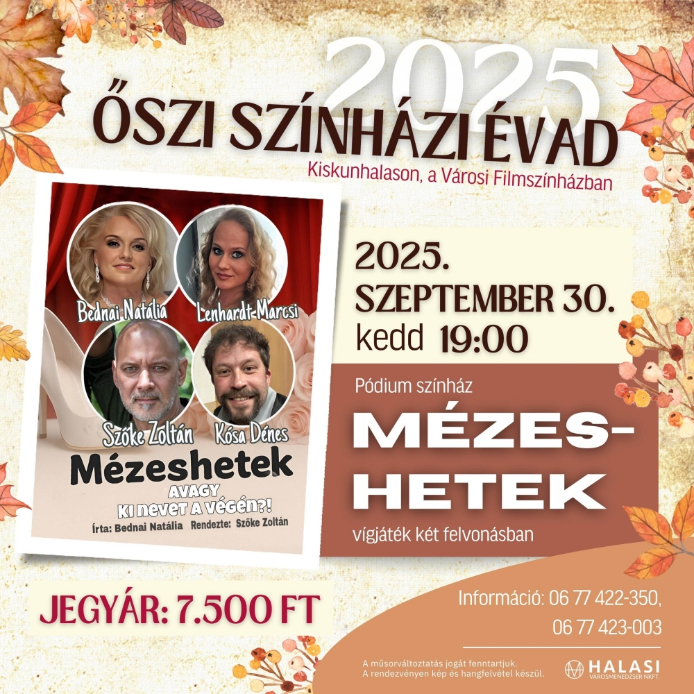 2025 Őszi színház - Mézeshetek
