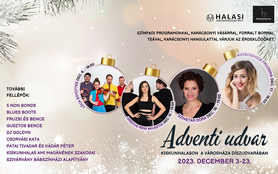 (►) Adventi udvarrá szépül a díszudvar ünnepi programokkal