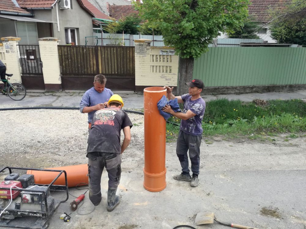 Kicserélték az összenyomódott csőszakaszt